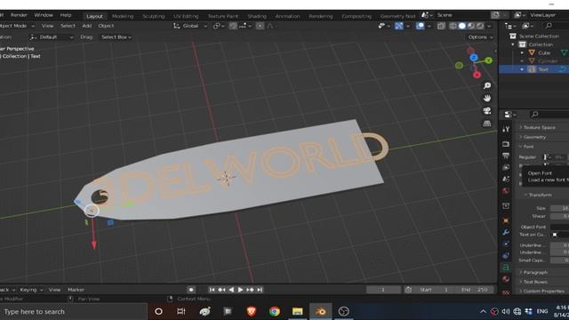 How To Design Bullet Shape Name Keychain In Blender | Blender Tutorial | Epi 1 #3dprinting смотреть онлайн
