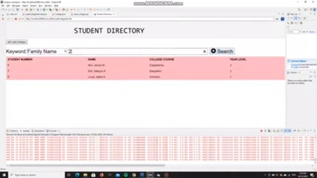 Student Directory - Java Eclipse смотреть онлайн