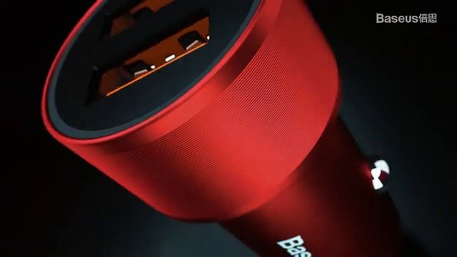 Автомобильное компактное зарядное устройство QC3.0 Baseus Small Screw Dual USB смотреть онлайн