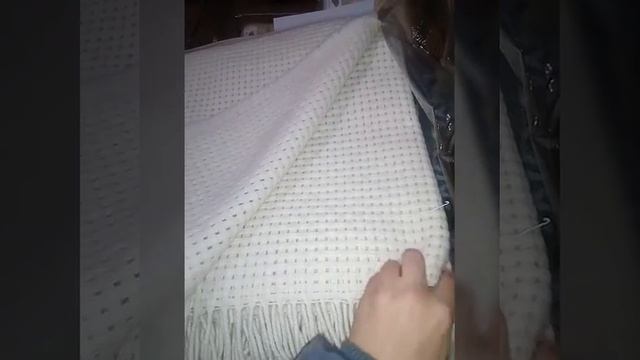 Плед шерстяной Влади (Vladi) - Рогожка белый смотреть онлайн