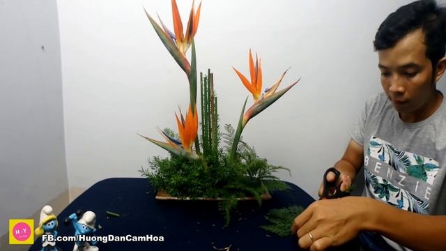 HOW TO Design Strelitzia Reginae FLOWER Arrangement ? Flower Ideas ,37 смотреть онлайн