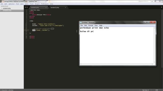 Tutorial PHP - Variabel dan Konstanta Pada PHP смотреть онлайн