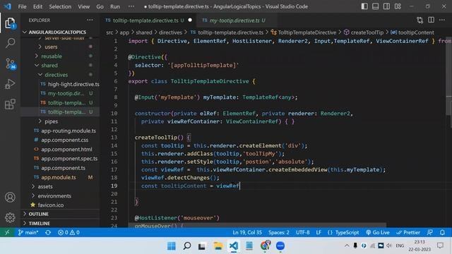 How To Create Custom Directive in Angular | Tooltip with Html Template | Angular Tutorials | Part 2 смотреть онлайн