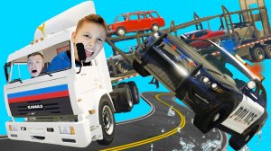 КАМАЗ АВТОВОЗ против ПОЛИЦИИ ИГОРЬ и ПАПА в ПОГОНЕ