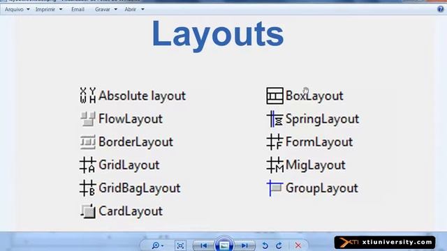 Universidade XTI - Curso Online Java - Aula 075 - GUI, BorderLayout e FlowLayout смотреть онлайн
