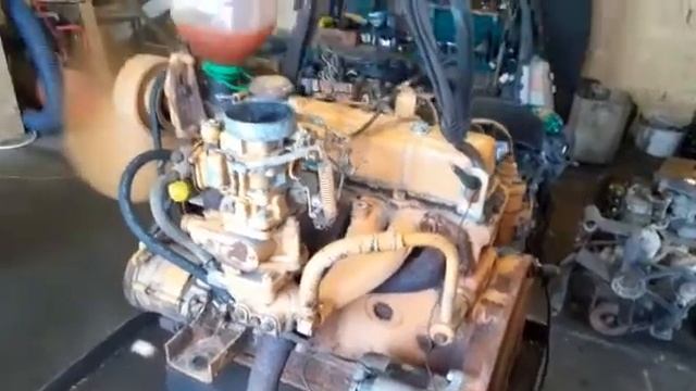 Запуск дизельного двигателя NISSAN H20 со спецтехники смотреть онлайн