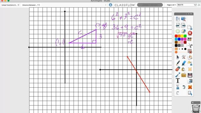 Grade 8 - Distance Between Two Points - Given a Graph смотреть онлайн