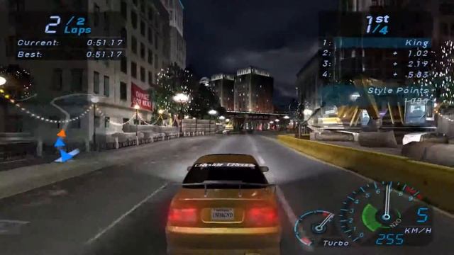 Need for Speed Underground - Honda Civic circuit смотреть онлайн