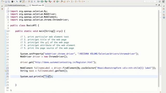 Selenium Tutorial 4 - Find Multiple Elements in Selenium Webdriver | Basic Selenium API смотреть онлайн
