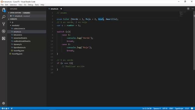enum y números mágicos | Variables y Tipos | Programando en TypeScript смотреть онлайн
