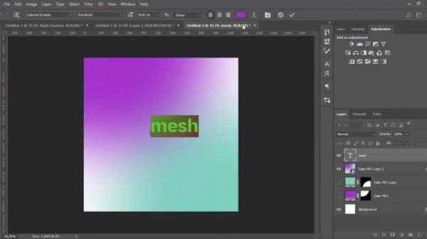 How to create a simple mesh gradient in Photoshop