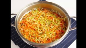 Вкусные кабачки  с морковью  по корейски  на зиму