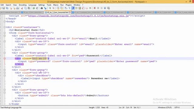 Bootstrap For Forms| Bootstrap 3 | Example And Tutorial #9(Part2) - Gujarati смотреть онлайн