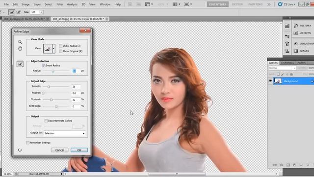การใช้งานQuick selection และ Refine edge ใน Photoshop :Chanwity.com смотреть онлайн