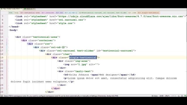 How to Create Testimonial Slider with owl carousel | Owl Carousel 2 | jQuery plugin Tutorial смотреть онлайн
