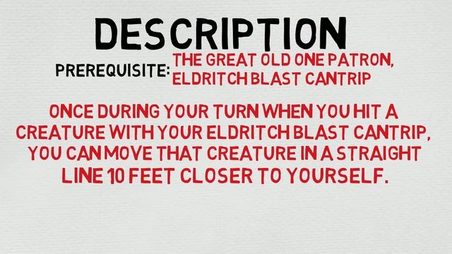 *Unearthed Arcana* Eldritch Invocation #12: Grasp of Hadar (5e) смотреть онлайн