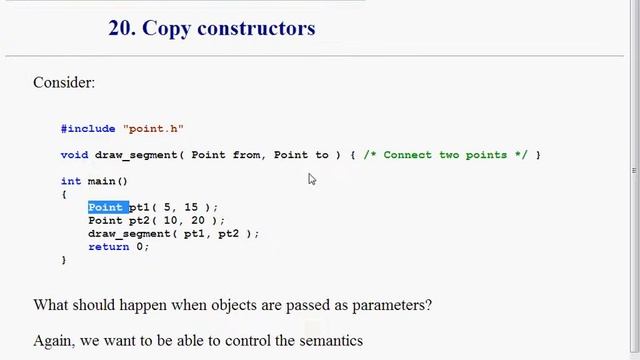 C++ class copy constructor Part 1 смотреть онлайн
