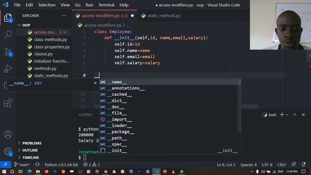 Object Oriented Programming In Python - Using Access Modifiers смотреть онлайн