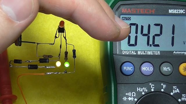 Индикатор заряда Li-ion аккумулятора на одном транзисторе