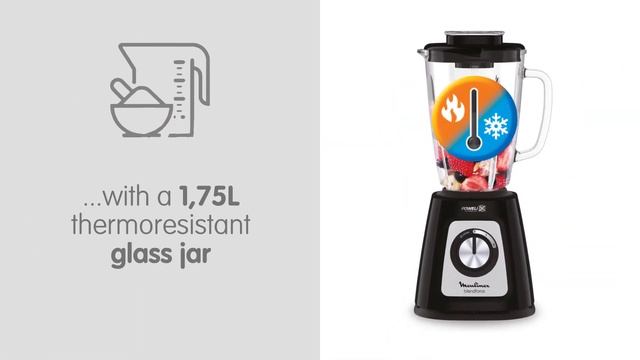 Blender BLENDFORCE 2 GLASS jar by MOULINEX - Enjoy your daily preparations faster ! смотреть онлайн