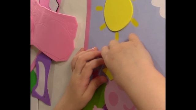 ☆ Аппликация для малышей Свинка Пеппа и Джорж. Peppa Pig Application. смотреть онлайн