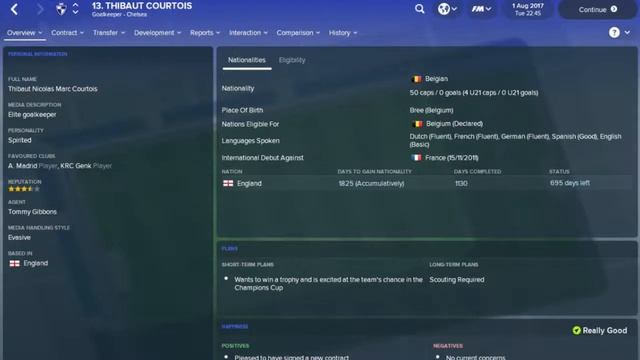 Thibaut Courtois Football Manager 2018 - Elite Goalkeeper смотреть онлайн