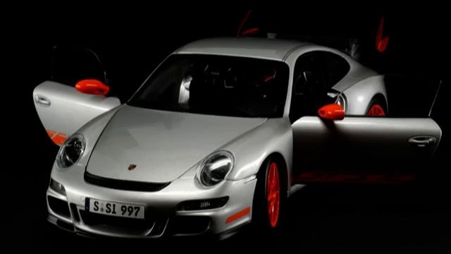 Porsche 911 (997) GT3 RS - Silver/orange - AUTOart 1:18 смотреть онлайн