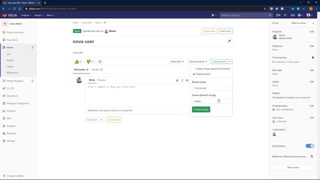 Create a branch from issue in Gitlab | issue and branch смотреть онлайн