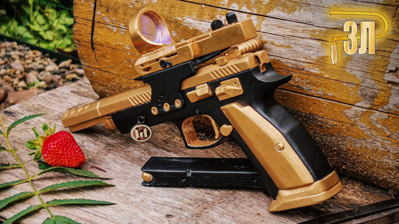 Как сделать CZ 75 Czechmate Parrot из дерева? Warface DIY | Золотой лобзик