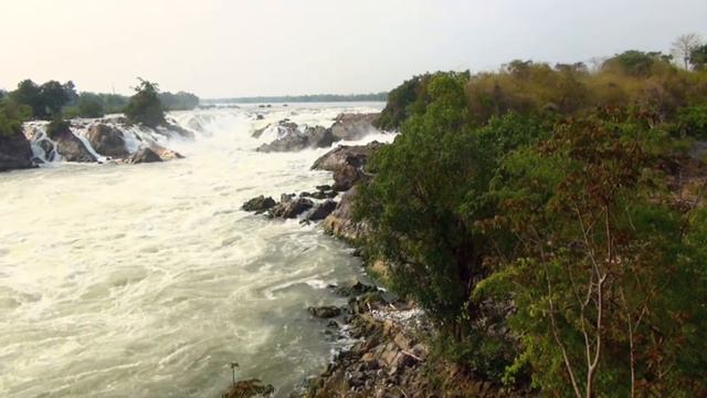 ນໍ້າຕົກຕາດຄອນພະເພັງ / Knone Phapheng Falls, Champasak, Laos смотреть онлайн