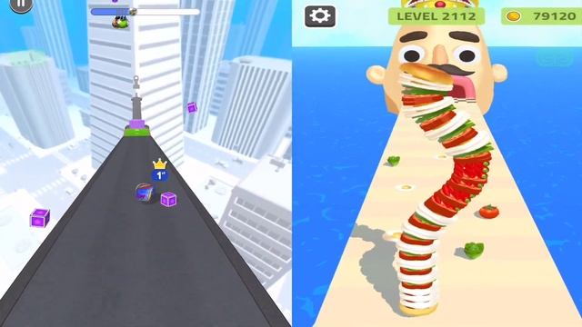 Going Balls, Ball Run 2048, Coin Rush, Sandwich Runner All Levels Android,iOS Gameplay смотреть онлайн