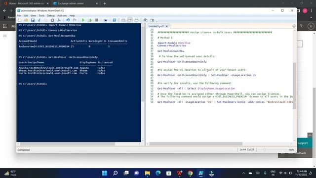 Powershell Script to Assign Bulk Licenses to Office 365 Users (Method-1) | #powershell #license смотреть онлайн