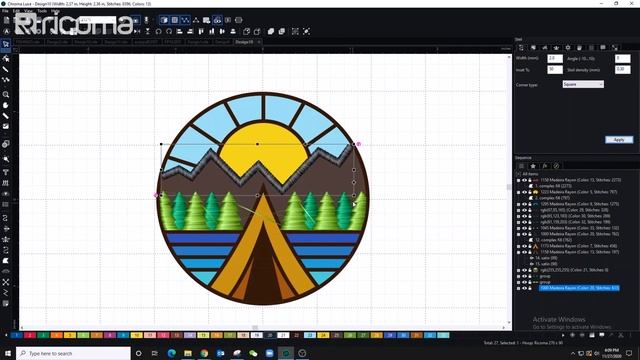 Patch Embroidery From Start to Finish (Digitizing, Embroidery, Clean up) | Ricoma Embroidery Machin смотреть онлайн