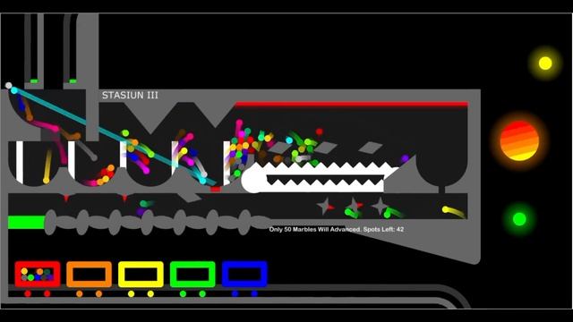 Carts Transport + Get Out Of The Stations | Survival Elimination Marble Race In Algodoo