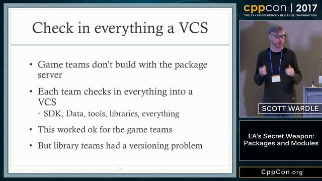 CppCon 2017: Scott Wardle “ EA’s Secret Weapon: Packages and Modules” смотреть онлайн