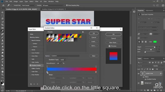 How to Add Gradient to an Image & Text in Photoshop CC смотреть онлайн