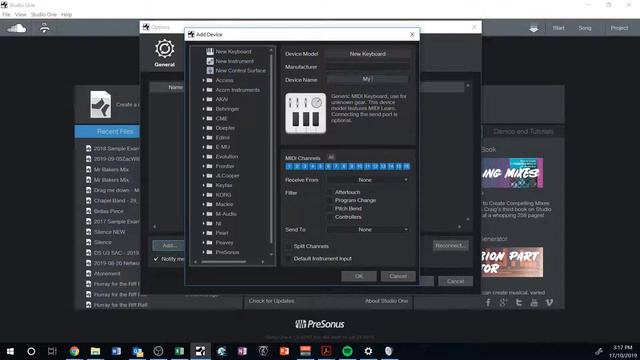 Installing a MIDI Keyboard in Studio One смотреть онлайн