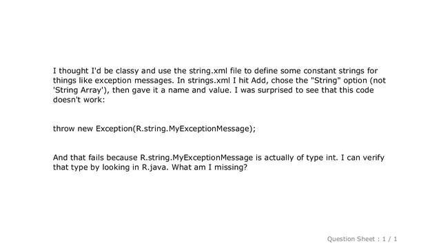 Android : Eclipse/Java - Values in R.string.* return int? смотреть онлайн