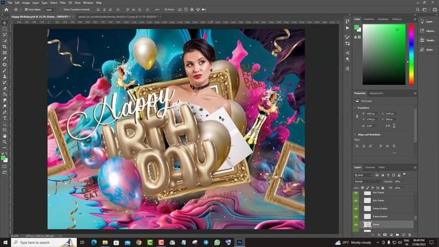 ? Birthday Party Flyer Design Photoshop PSD | Birthday Party Invitation Flyer Template Free ? смотреть онлайн
