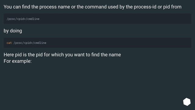 If I know the PID number of a process, how can I get its name? смотреть онлайн