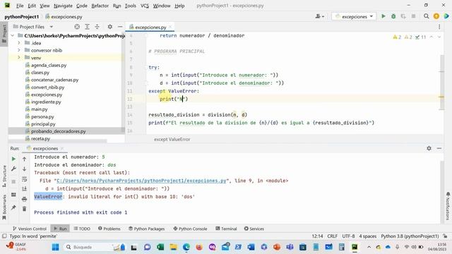 Manejo de excepciones en Python: Uso de las sentencias TRY/EXCEPT/ELSE смотреть онлайн