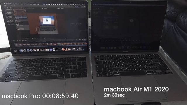 macbook M1 vs Intel Video comparison Render, Color Coding and Exporting смотреть онлайн
