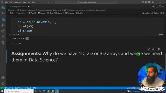 Day-28: Mastering NumPy for Data Science and AI (Part-1) смотреть онлайн