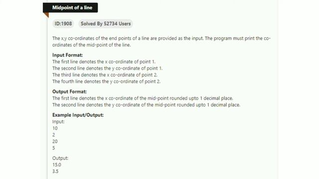 Java - To find Midpoint of the line - Java very easy challenges смотреть онлайн