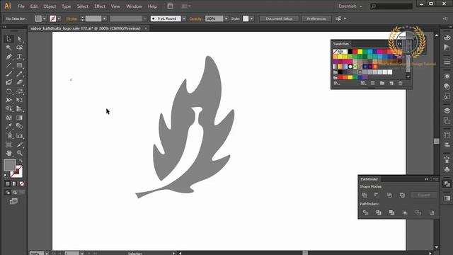 Leaf Logo Design Tutorial in adobe illustrator | No CorelDraw X8 | No Adobe Photoshop смотреть онлайн