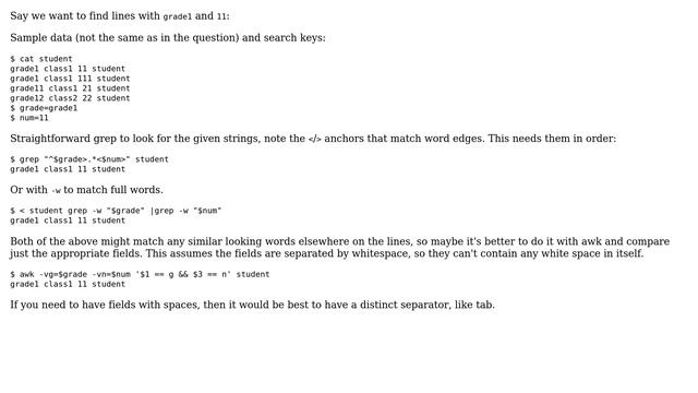 Unix & Linux: How to grep a line if it include some strings? (4 Solutions!!) смотреть онлайн
