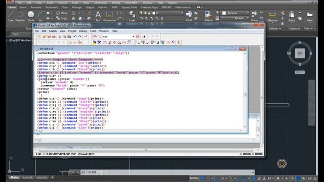 AutoLISP Tutorial :: Practical application with AutoCAD Part2 смотреть онлайн