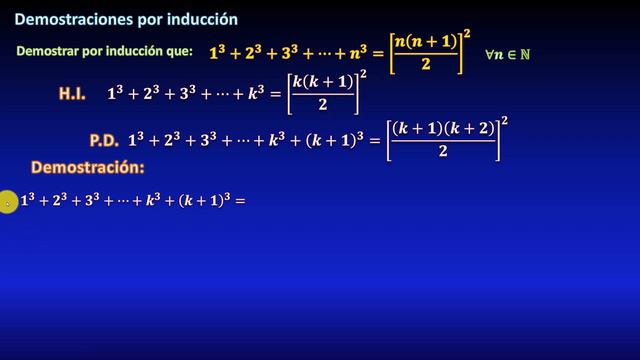 03. Demostración Por Inducción: Suma De Los Cubos De Los Números Naturales