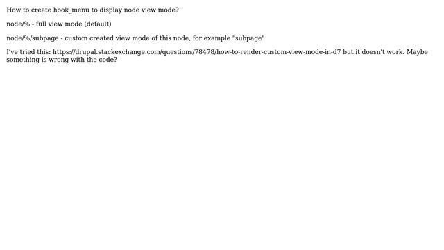 Drupal: hook_menu() to display node view mode смотреть онлайн