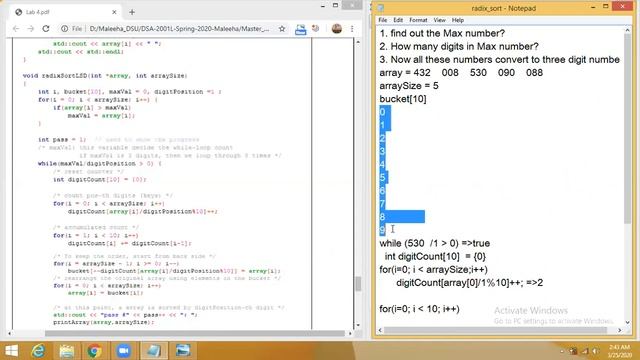 lecture 04 Radix Sort Algorithm using C++ Code смотреть онлайн